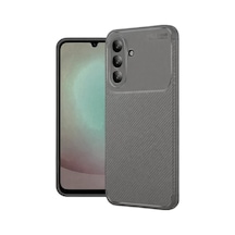 Newface Samsung Galaxy A56 Kılıf Auto Focus Karbon Kapak - Gri