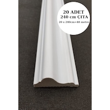 Diecor Dekoratif Boyanabilir 20 Adet 6 Cm Eğimli Polistren Duvar Bordürü Gri Model:xa313