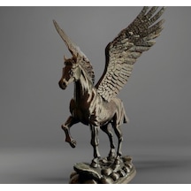Pegasus Kanatlı At Figürü - 3d Yazıcı Mitolojik Dekoratif Biblo - Fantastik Sanat Objesi