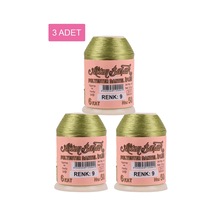3 Adet Altınbaşak Oya Ve Dantel İpi 20 Gr - Royaleks - No: 009 Çok Renkli