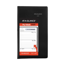 2025 Planlayıcı, Haftalık, 3-1/2" X 6", Cep Boyutu, Açık Planlama, Dayminder, Siyah Sk480025 Çok Renkli