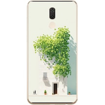 Huawei Mate 10 Lite Uyumlu Sarmaşıklı Ev Baskılı Silikon Kılıf Renkli