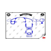 Daewoo Lanos 1997 Torpido Konsol Trim Göğüs Maun Kaplama Set 12 Parça Mavi
