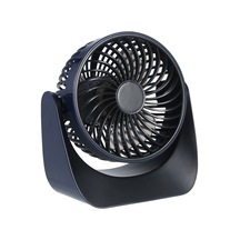 Vkemall Usb Şarjlı Mini Masa Fanı, Ultra Sessiz Ofis Kullanıma Uygun, Taşınabilir, 18650 Li-ıon Pil, Mavi