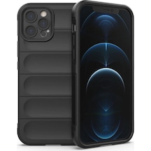 Apple, Uyumlu iPhone 12 Pro Kılıf Optimum Silikon - Siyah