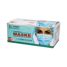 Zorbey Medikal Cerrahi Yüz Maskesi 50'li