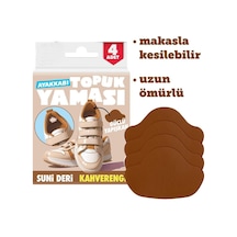 Ayakkabı Topuk Yaması Ayakkabı Tamir Yaması Sunni Deri Kendinden Yapışkanlı-kahverengi