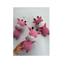 Adenya Sepeti Amigurumi Örgü Zübük Oyun-uyku Akradaşı-28 Cm-soft Pembe Çok Renkli