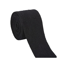 3cm Eninde Dar Dokuma Şerit Siyah Balıksırtı 3 Cm 5 Metre
