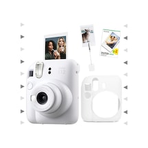 Fujifilm İnstax Mini 12 Fotoğraf Makinesi + 20'Li Film + Kıskaçlı Resim Standı + Silikon Kılıf Seti