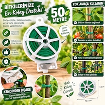 50 Metre Kendiliğinden Kesici Bıçaklı Bitki Saksı Kablo Sabitleme Teli 1 Adet Çok Amaçlı Sabitleme Teli Pratik Sera Malzemeleri