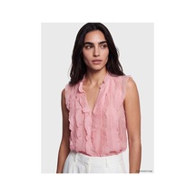 LC Waikiki Alıta Cıty Farkıyla Lcw Vision Pembe Tül Düz Kaçık Yaka Kolsuz Kadın Bluz Pembe - 918664913 Pembe