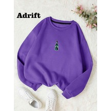 Adrif Deniz Renkli Oversize Bisiklet Yaka Pamuklu Sweatshirt Adrif Deniz Renkli Oversize Bisiklet Yaka Pamuklu Sweatshirt