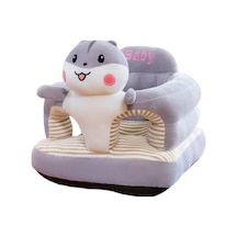 Bebekler Için Kedi Figürlü Peluş Koltuk - Gri Yurt Dışından Gri