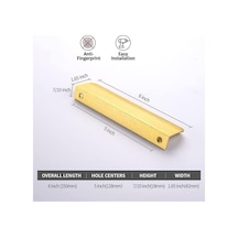 10 Adet. Görünmez Mobilya Kulpları Altın Dolap Kulpu Delik Mesafesi 128 Mm Görünmez Kulp - Mobilya Kulpları Kapı Kolu Merkez Mesafesi