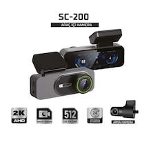 Sentinel Sc-200 2k Ahd Çift Kameralı Araç İçi Kamera Wi-fi, Gece Görüş