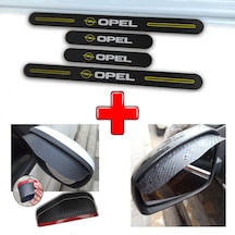 Opel Crossland Uyumlu Carbon Kapı Eşiği + Ayna Yağmur Koruyucu (552943853)