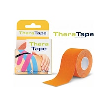 Thera Tape Kinesio Sporcu  Bandı Yüz & Vücut Uyumlu Kinezyo Bant Turuncu 5 CM x 5 M