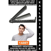 Hediyelik Seyahat Gündelik Çanta Boy Paslanmaz Çelik Gövdeli Özel Şık Tasarımlı Katlanabilir Tarak