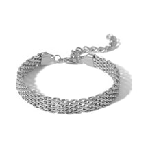 Chavin 8 Mm Silver Çelik Kadın Zincir Bileklik Et83by Gümüş