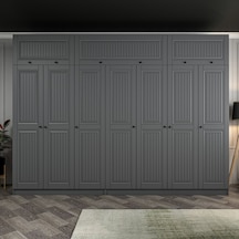 Kale 7 Kapaklı 4 İç Çekmeceli Dolap Ve Yüklük Antrasit Mebran İlkbahar 255cm Antrasit Kale 7 Kapaklı 4 İç Çekmeceli Dolap Ve Yüklük Antrasit Mebran İlkbahar 255cm Antrasit