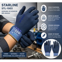 Starline Stl-1003 9/l Lateks Kaplı İş Eldiveni 12 Çift