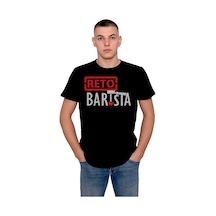 Retro Barista Kahve Coffe Art Barmen Tişört Unisex T-shirt 001