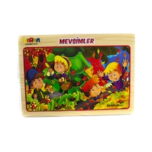 Ahşap Puzzle Mevsimler 20 Parça Puzzle Çarpım Tablosu
