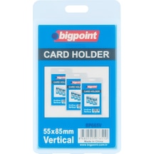Bigpoint Çift Taraflı Pp Kart Kabı Dikey Şeffaf 55x85mm X 10 Adet