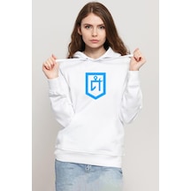 Idil Ural Tamga Beyaz Kadın 3ip Kapşonlu Sweatshirt Beyaz