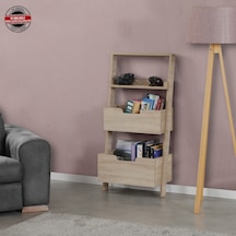 Pasifichome Low Oyuncak Montessori Raflı Kitaplık&Oyuncak Dolabı Açık Meşe