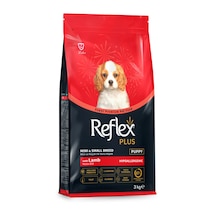 Reflex Plus Kuzu Etli Mini ve Küçük Irk Yavru Köpek Maması 3 KG