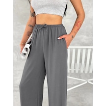 Ertaştrendstore Kadın Ayrobin Oversize Kadın Pantolon - Füme Çok Renk
