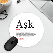 Lügatçe Aşk İsme Özel Mousepad