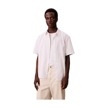 Calvin Klein Lv04lb275g Ss Supima Chest Embeck Erkek Gömlek Beyaz