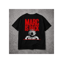 Yolo Street Oversize Marc Is Back Baskılı Tişört Unisex Streetwear %100 Pamuk Siyah