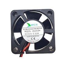 Xmer 30X30X10Mm 12V 0.10A 2 Kablolu Fan