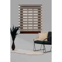 Gri Bambu Stor Zebra Perde Balkon Perdesi, Oturma Odası Perdesi Dayanıklı Alüminyum Kasa