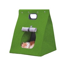 Dofolink Çıkarılabilir Ve Yıkanabilir Katlanabilir Keçe Evcil Hayvan Yatağı Yaratıcı Taşınabilir Açık Keçe Entegre Kedi Yatağı Yeşil