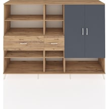 Hyperion Dolap 10 Raflı 2 Çekmeceli 2 Kapaklı 220x44x163 Çam-antr Çam-antrasit/çam