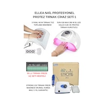 Protez Tırnak Cihaz Seti Strong 210 Freze Cihazı & 3 Motorlu Tırnak Toz Toplama & Sun X26 Uv 81 Led