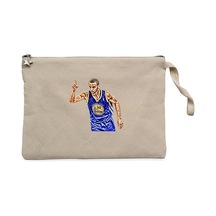 Stephen Curry 30 Warriors Krem Clutch Astarlı Cüzdan / El Çantası Krem