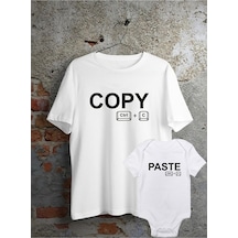 Copy Paste Baba Oğul Kız Tişört Zıbın Kombini