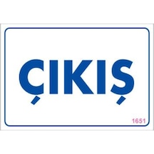 Çıkş Uyarı Levhası 17,5X25 Kod:1651