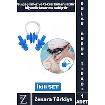 Yüksek Kaliteli Silikon Su Geçirmez Gürültü Önleyen Yıkanabilir Deniz Havuz Kulak Burun Tıkayıcı Set Çok Renkli