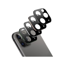 Iphone 11 Pro Kamera Lens Koruyucu Metal Kenarlı Cam