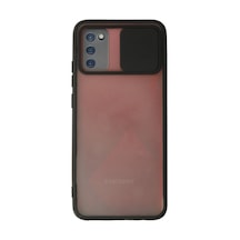 Samsung Galaxy A02s Kılıf Palm Buzlu Kamera Sürgülü Silikon - Siyah