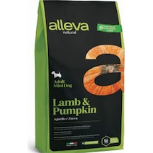 Alleva Kuzu Etli ve Balkabaklı Mini Irk Yetişkin Köpek Maması 12 KG