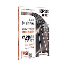 Kpss Matematik Lise-ön Lisans Genel Yetenek Yaprak Test 2026