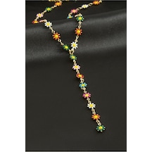 Ilkeshop Papatya Mineli Çelik Y Kolye-sarı Çok renkli